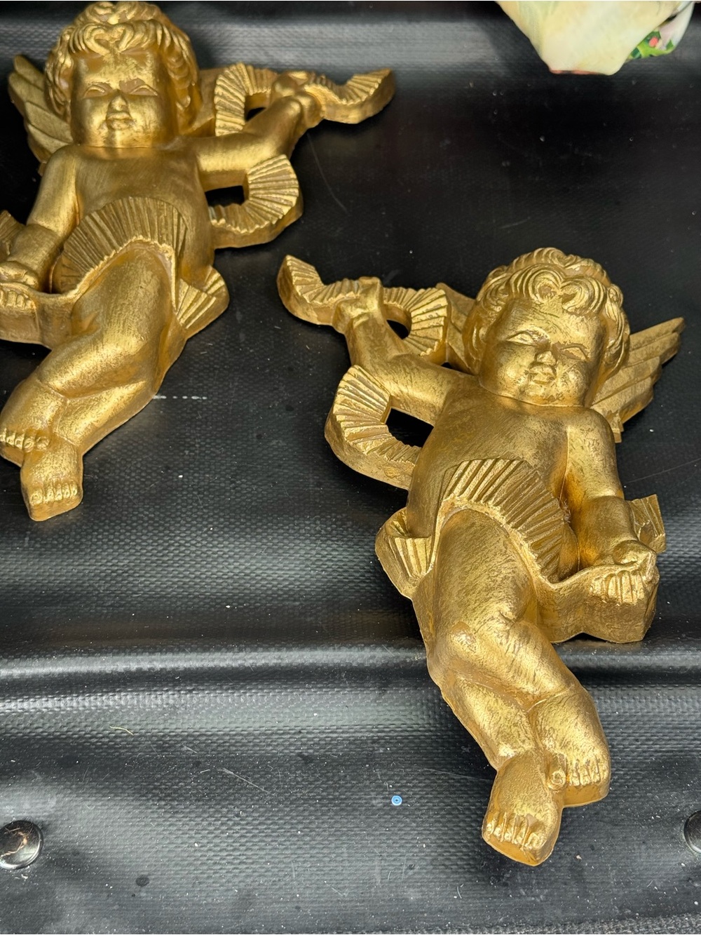 Gold Cherub Wall Decor - Elegant Home Accent